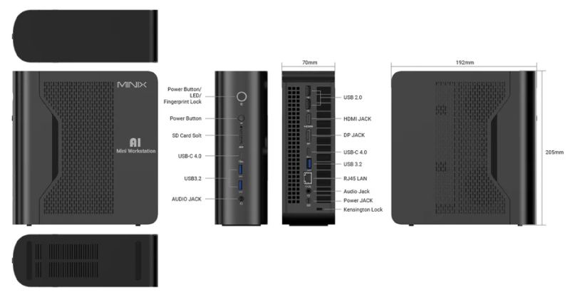 MINIX Elite ER939-AI Mini Workstation, 2TB SSD, 128GB DDR5 RAM