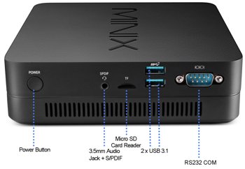MINIX NGC-5 Pro / Intel Core i5-10210U Mini PC, 256GB SSD, 8GB RAM, Win11 Pro, Triple Display Ports