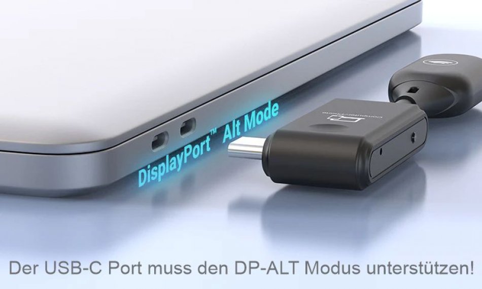 MINIX C1, kabelloser USB-C zu HDMI Dongle für Laptop, Smartphone, Tablet