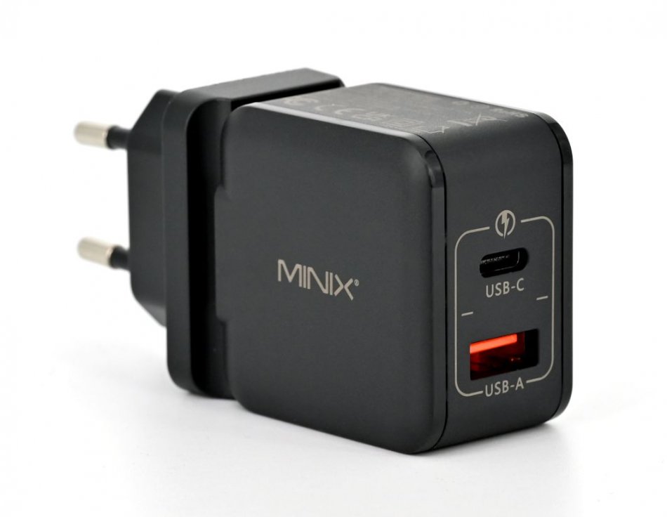 MINIX P1 Mini, 2 Port 33W GaN Schnell-Ladegerät USB-C & USB-A